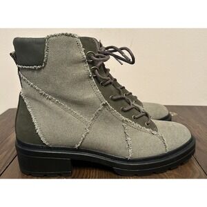 Rocket Dog Canvas Booties Olive Women's Size 10